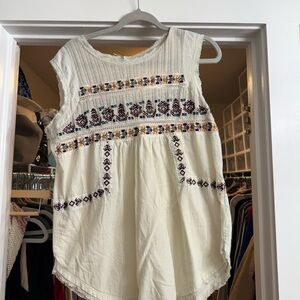 Boho Embroidered Sleeveless Top
